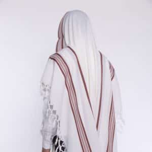 premium-wool-tallit-melange-burgundy